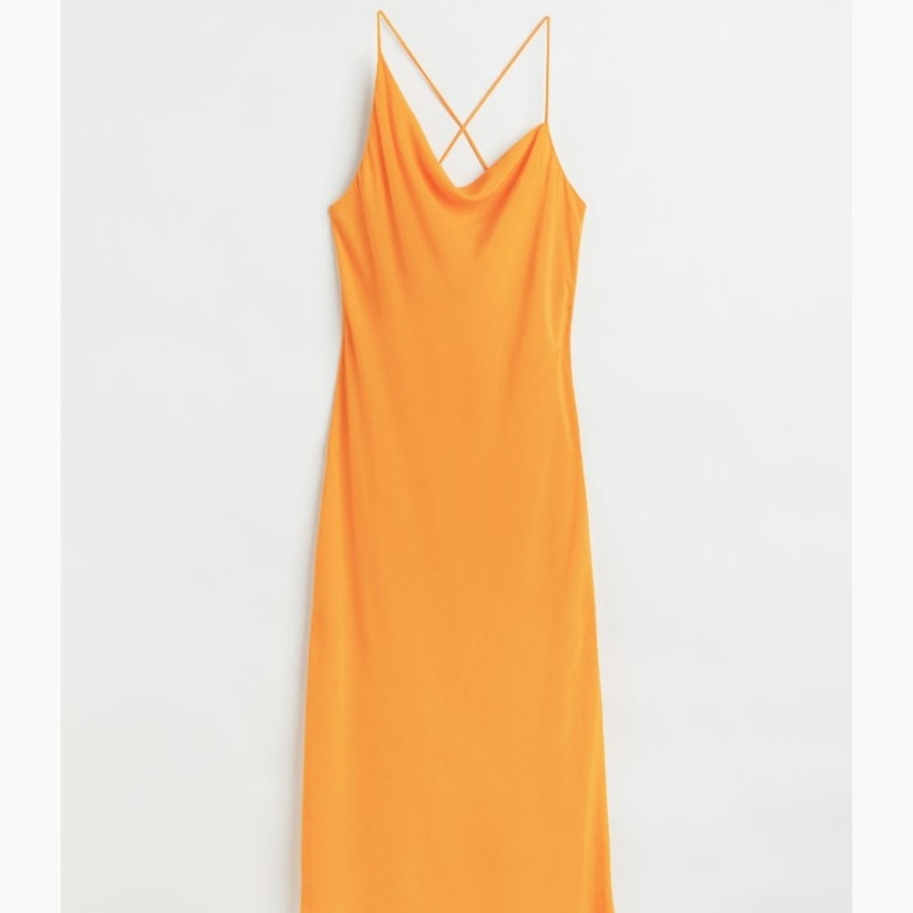 H&M Asymmetric neckline midi dress